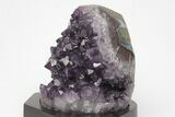 Amethyst Cluster With Wood Base - Uruguay #200010-2